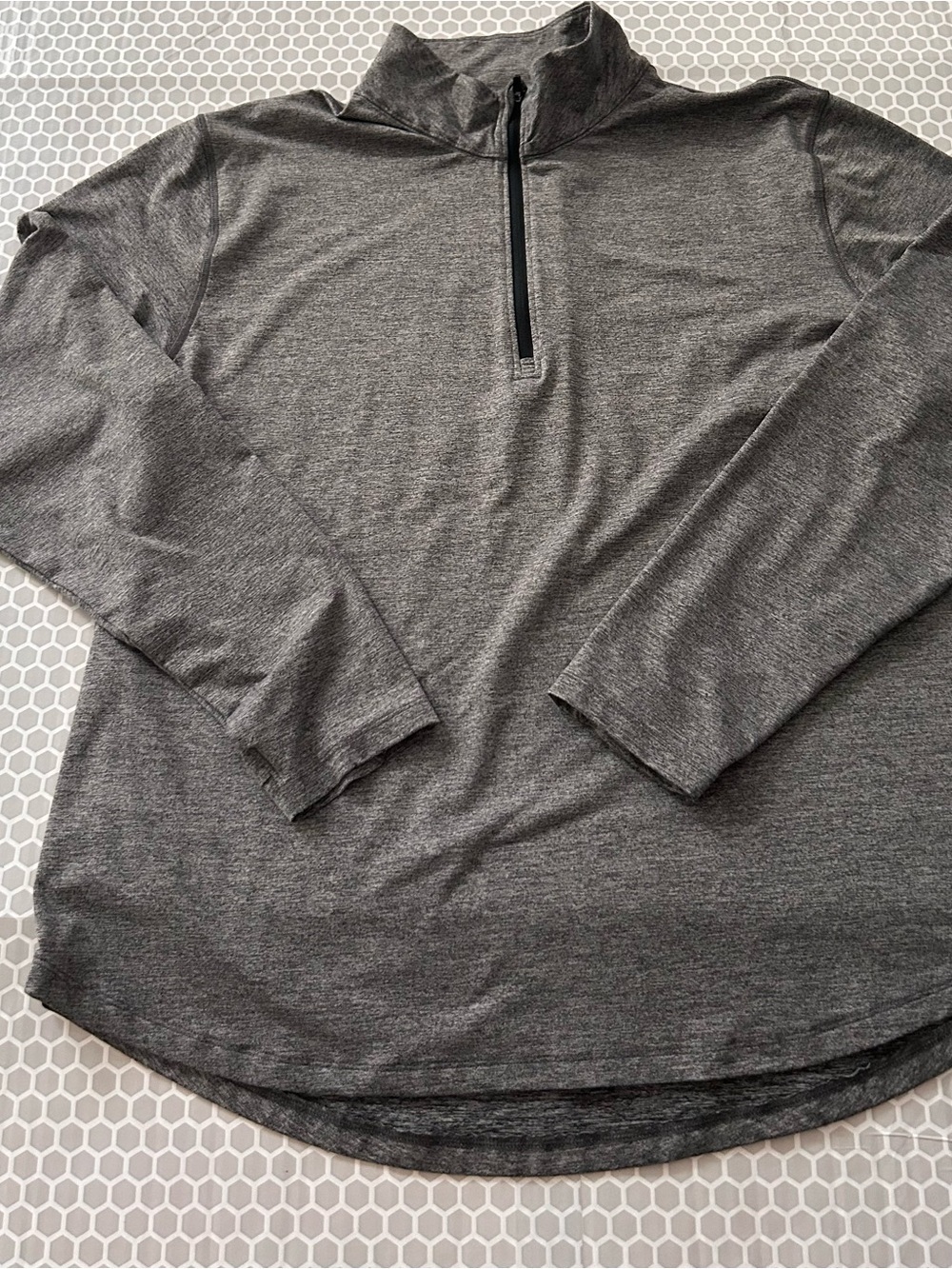 all in motion Heather Charcoal Gray Athletic Pullover 1/4 Zip